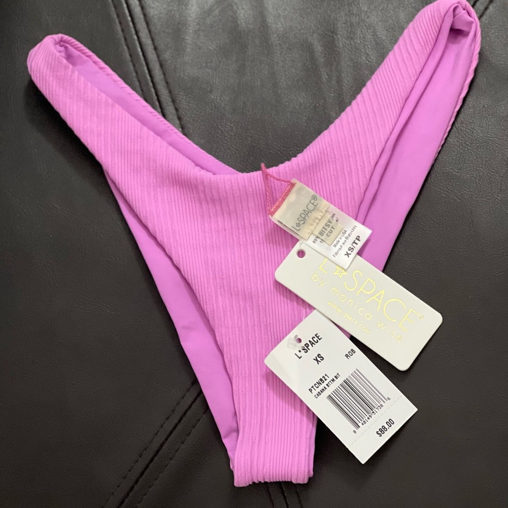 L*Space Swimwear Cabana Bikini Bottom Bitsy Cut in Rosebud XS NWT New with tags!